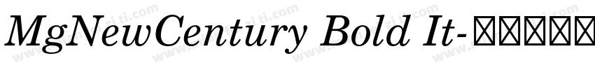 MgNewCentury Bold It字体转换